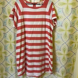 2x Michael Kors Coral and whit stopped dress